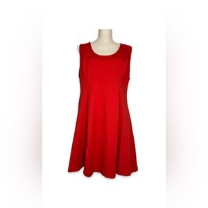 New York and Company Sleeveless Dress Women’s Size XL Red 100% Cotton